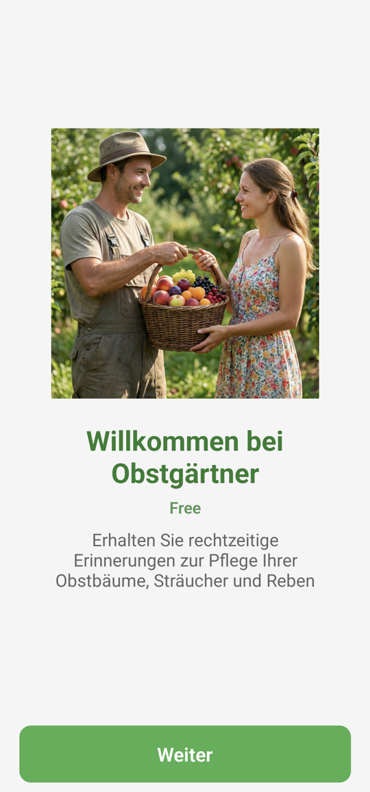 Obstgärtner Kostenlos – Dashboard mit anstehenden Pflegeaufgaben
