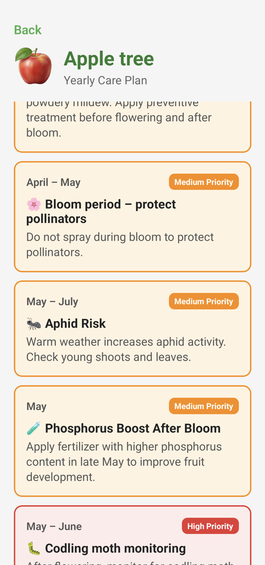 Fruit Grower Free - Care task detail