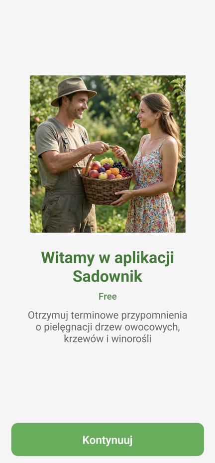 Sadownik Free – Panel z nadchodzącymi zadaniami pielęgnacji
