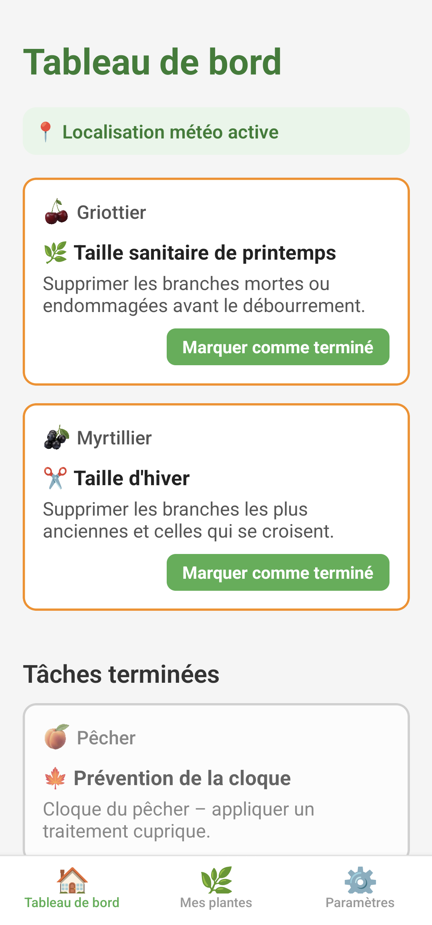 Arboriculteur PRO – Alertes météo avancées